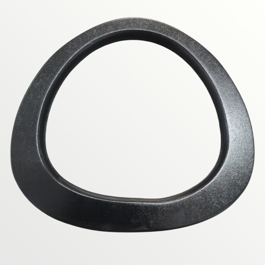 Wooden Bag Handle - Black - Oval Shaped - 15 x 13cm (SOLD IN A SET OF 2)
