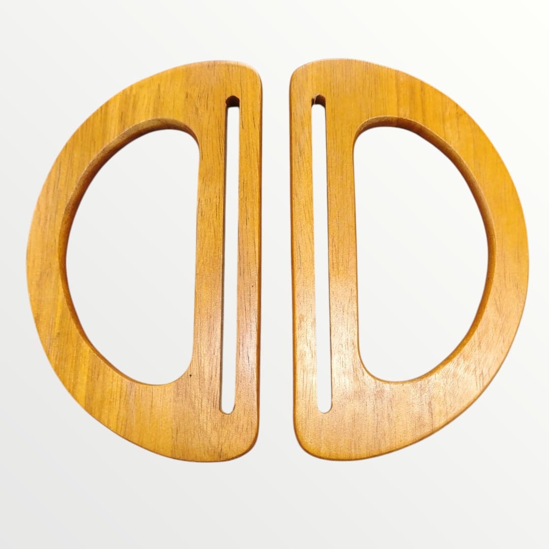 Wooden Bag Handle - 17x 10cm (SOLD AS A SET OF 2)