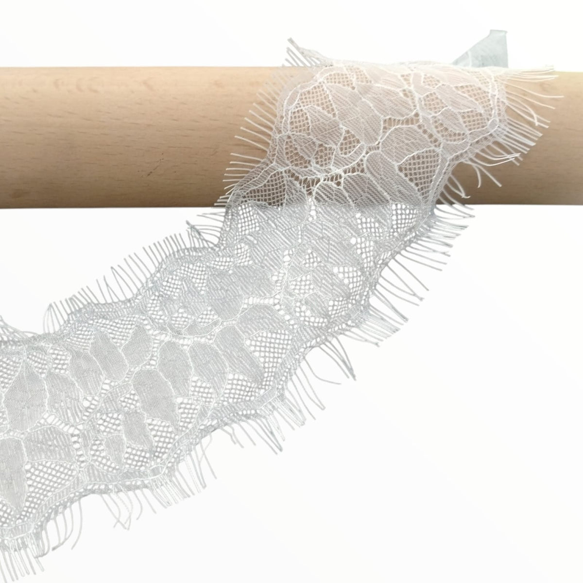 Eyelash Lace -8cm - White (SOLD IN 3m Pieces)