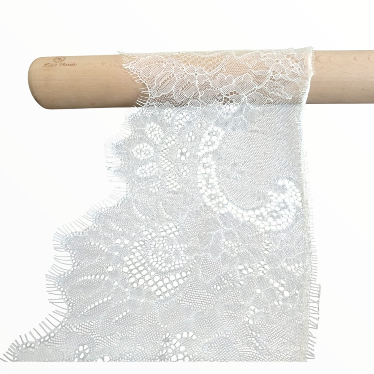 Eyelash Lace - 17cm - White (SOLD IN 3m Pieces)