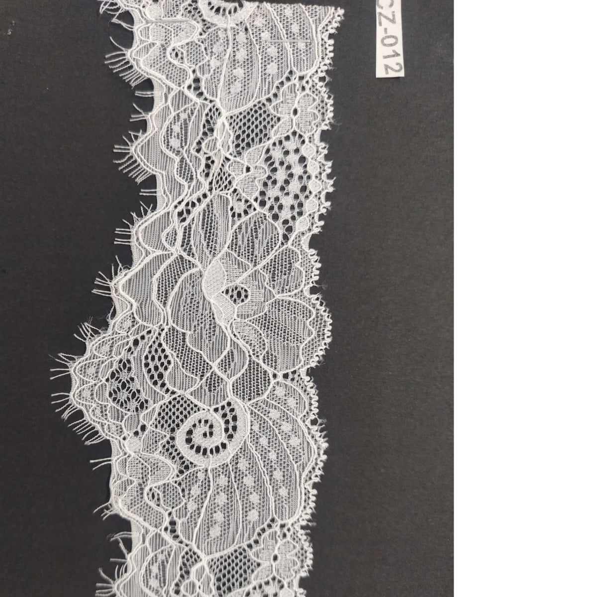 Stretch Lace - 7.5cm - White (SOLD PER METRE)