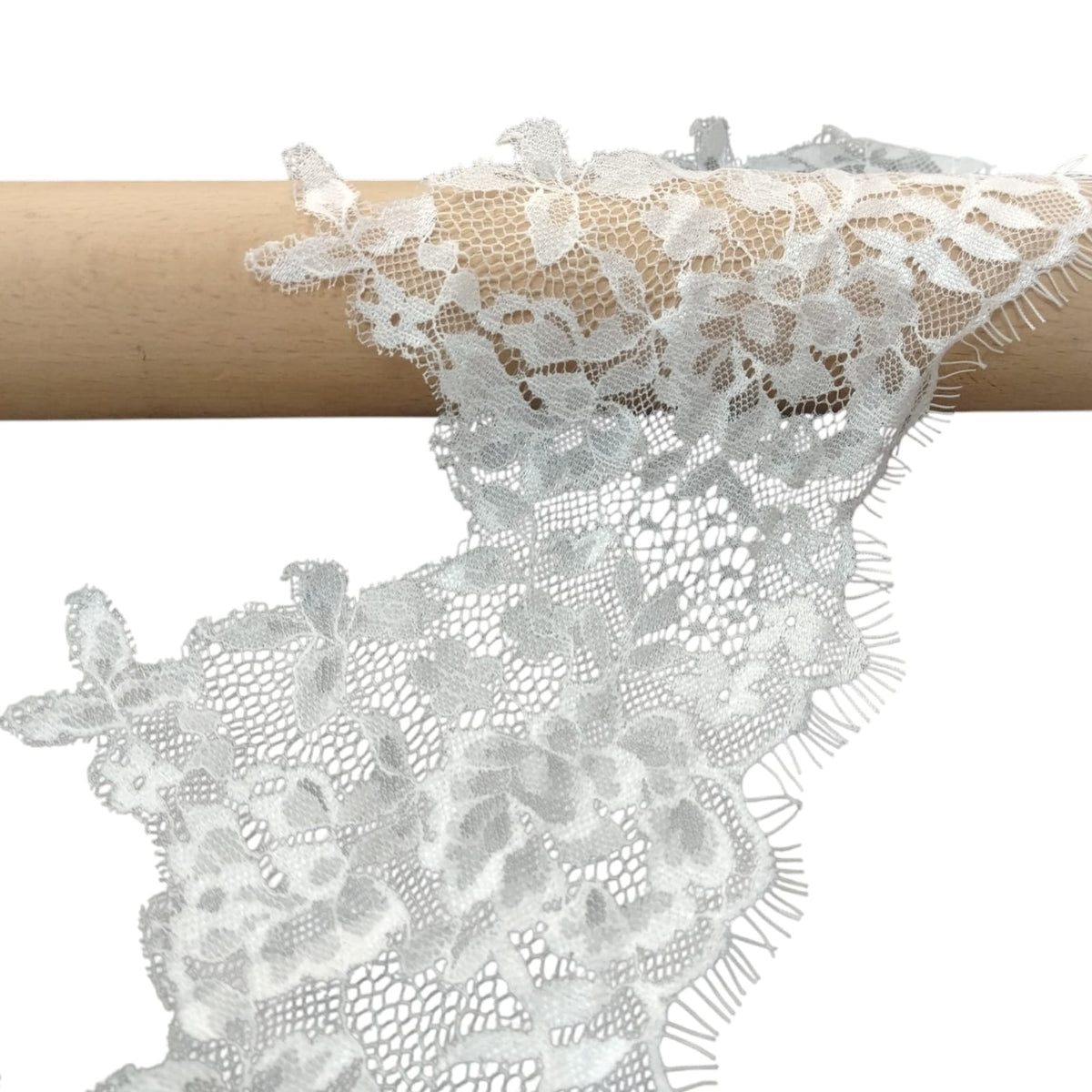 Eyelash Lace - 14.5cm - White (SOLD IN 3m Pieces)