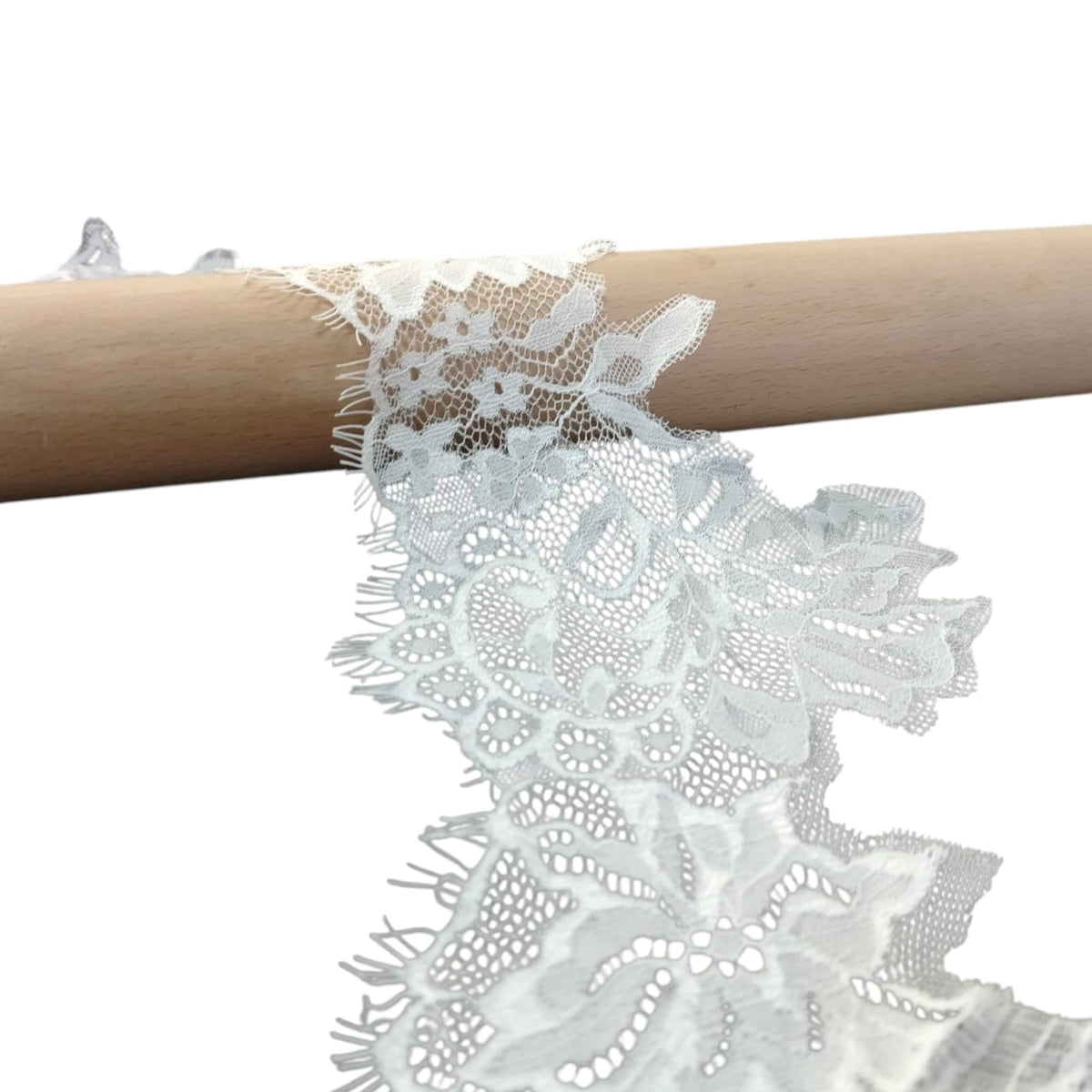 Eyelash Lace - 14.5cm - White (SOLD IN 3m Pieces)