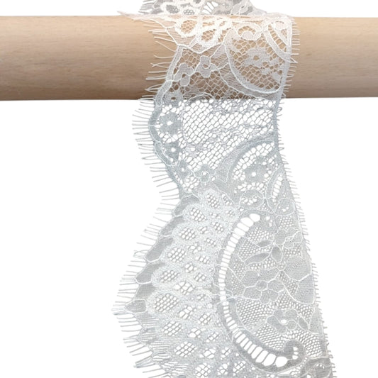 Eyelash Lace - 9.5cm - White (SOLD in 3m Pieces)