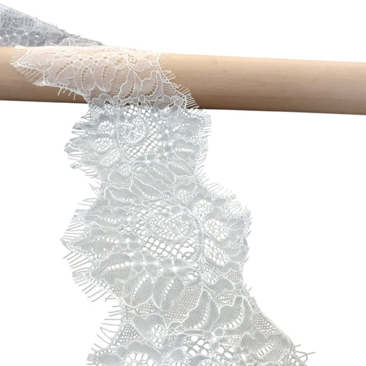 Eyelash Lace - 14.5cm - White (SOLD in 3m Pieces)
