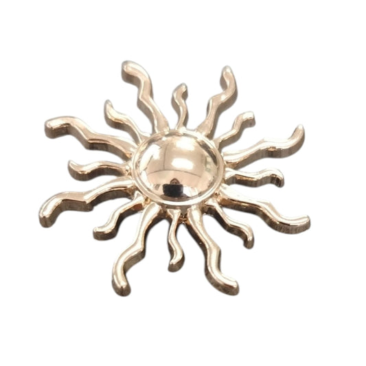 Fancy Metal Shank Button - Sun Design - Rose Gold - 40mm (SOLD IN PACKS OF 5)