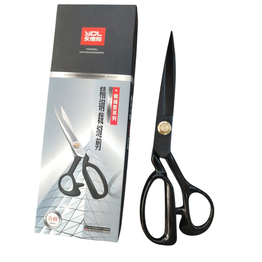 Tailor Scissors - 10 Inch/250mm - Black Steel - Yongdeli Brand
