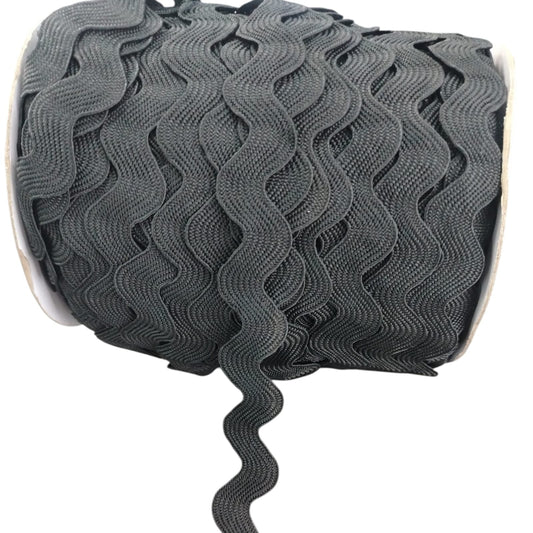Ric Rac 15mm - Black (SOLD PER METRE)