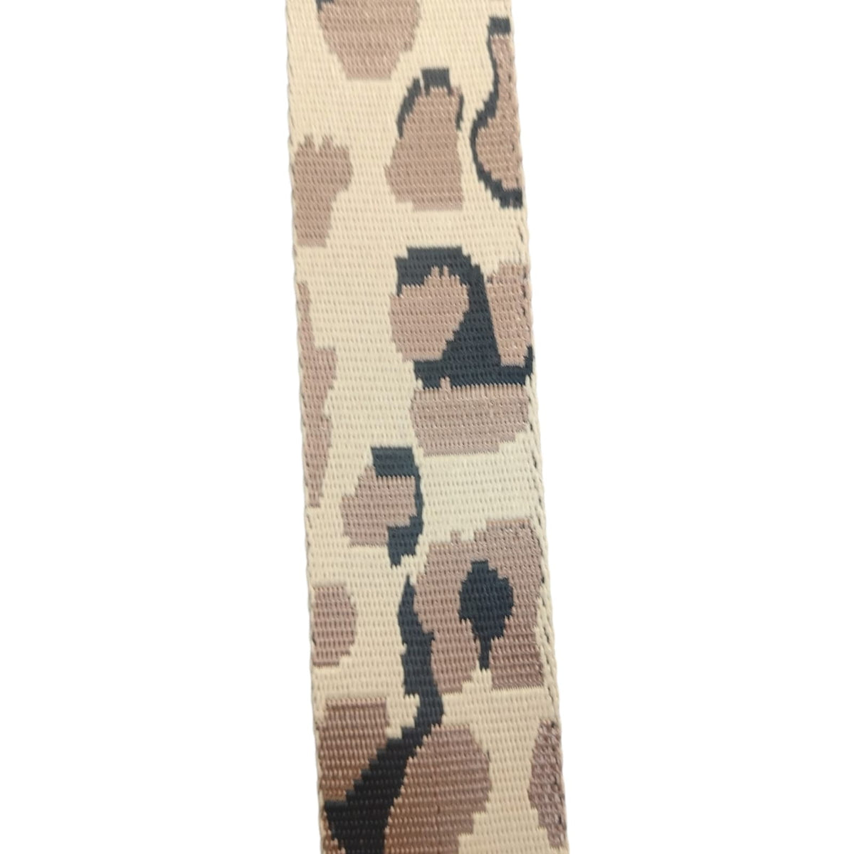 Fancy Webbing - 38mm - Leopard Print - Tan/Light Brown/Black (SOLD PER METRE)