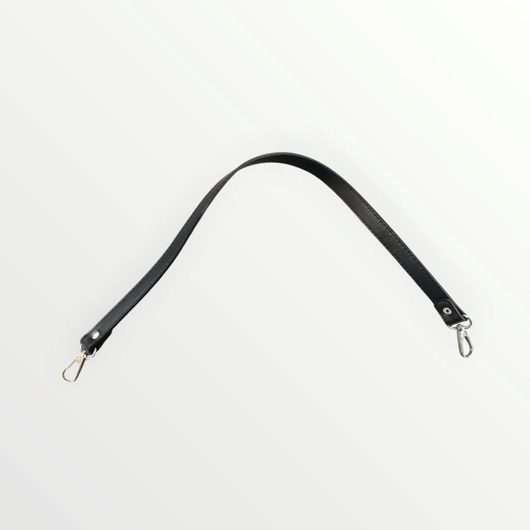 60cm PU Leather Bag Handle - Black or Brown PU  - Gold or Silver Metal Snaphook