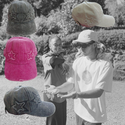 Dank - Star Boi Distressed Cap - 4 Colours (Pink)(Blue)(Black)(Beige)
