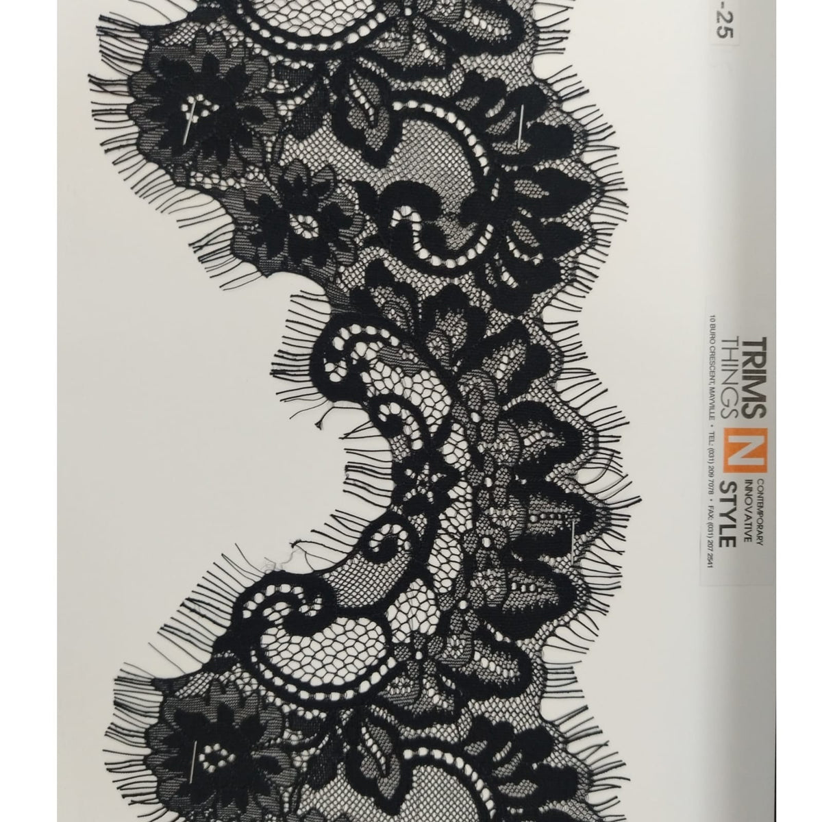 Eyelash Lace - 14cm - 2 Colours - White and Black (SOLD in 3m Pieces)
