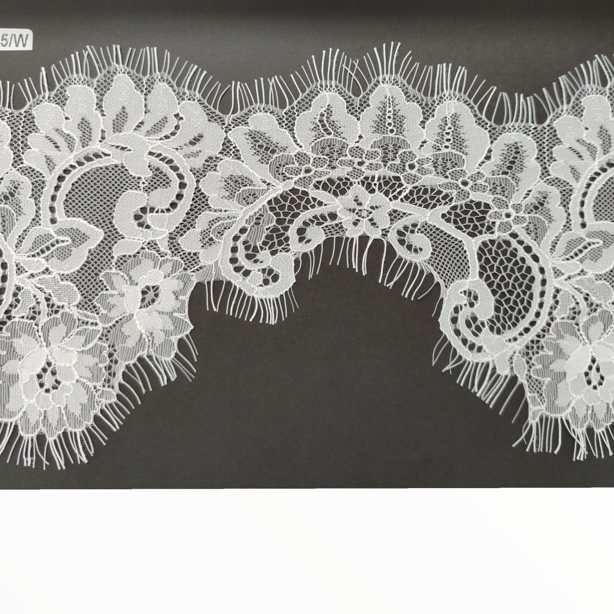 Eyelash Lace - 14cm - 2 Colours - White and Black (SOLD in 3m Pieces)