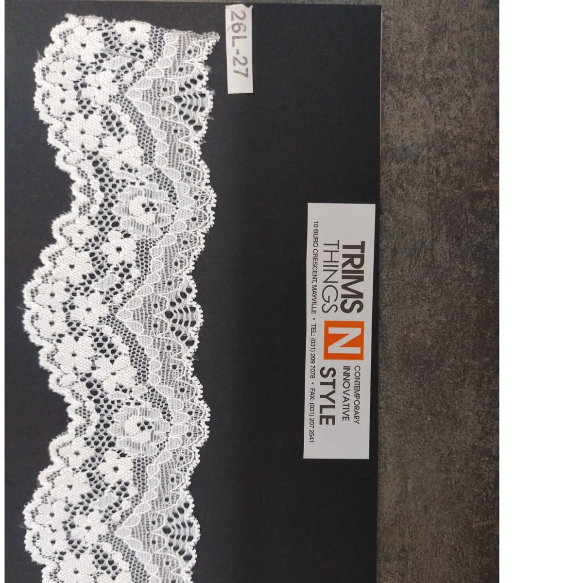Stretch Lace - 5cm - White(SOLD PER METRE)
