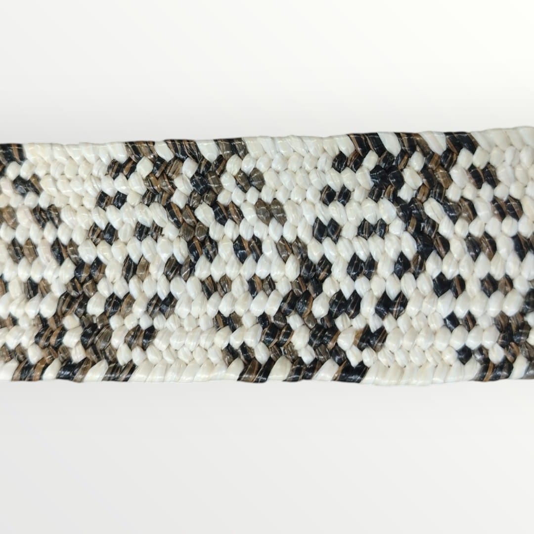 4cm Hessian Elastic - Cream/Brown/Black (SOLD PER METRE AND PER ROLL)