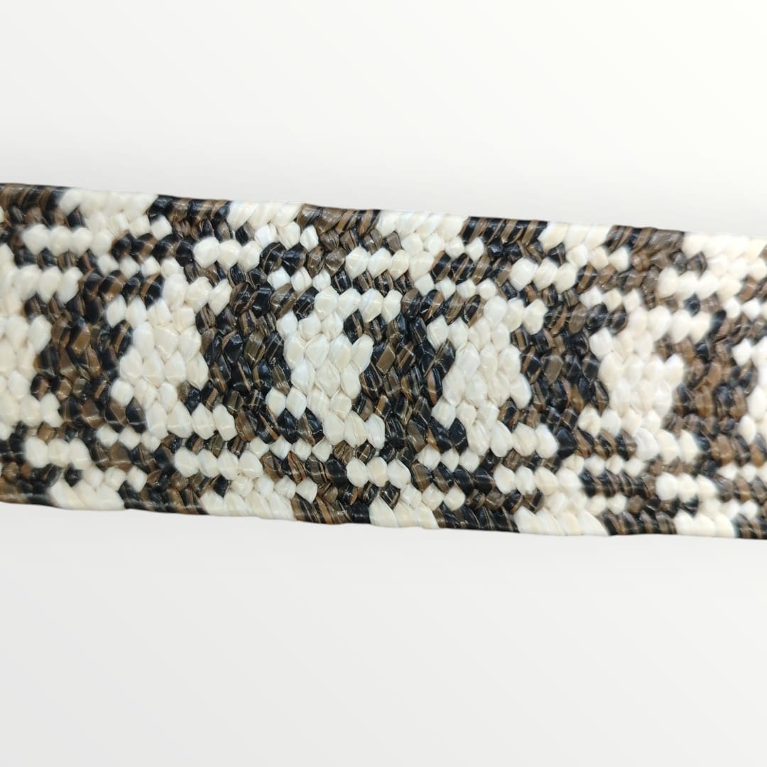 4cm Hessian Elastic - Cream/Brown/Black (SOLD PER METRE AND PER ROLL)