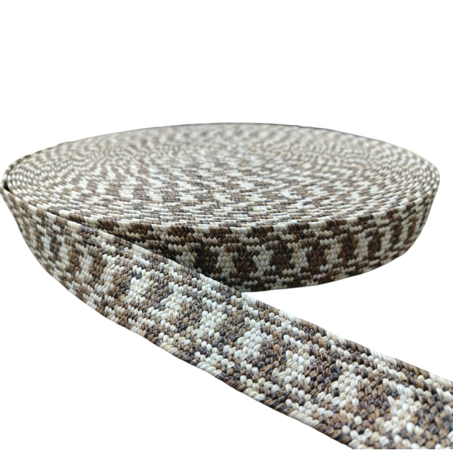 4cm Hessian Elastic - Cream/Beige/Choc Brown (SOLD PER METRE & PER ROLL)