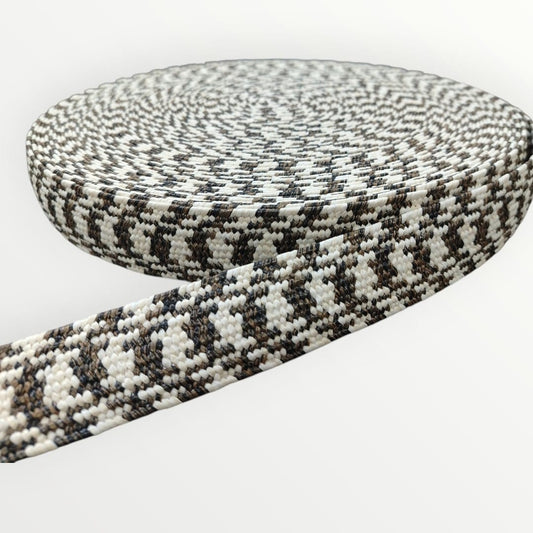 4cm Hessian Elastic - Cream/Brown/Black (SOLD PER METRE AND PER ROLL)