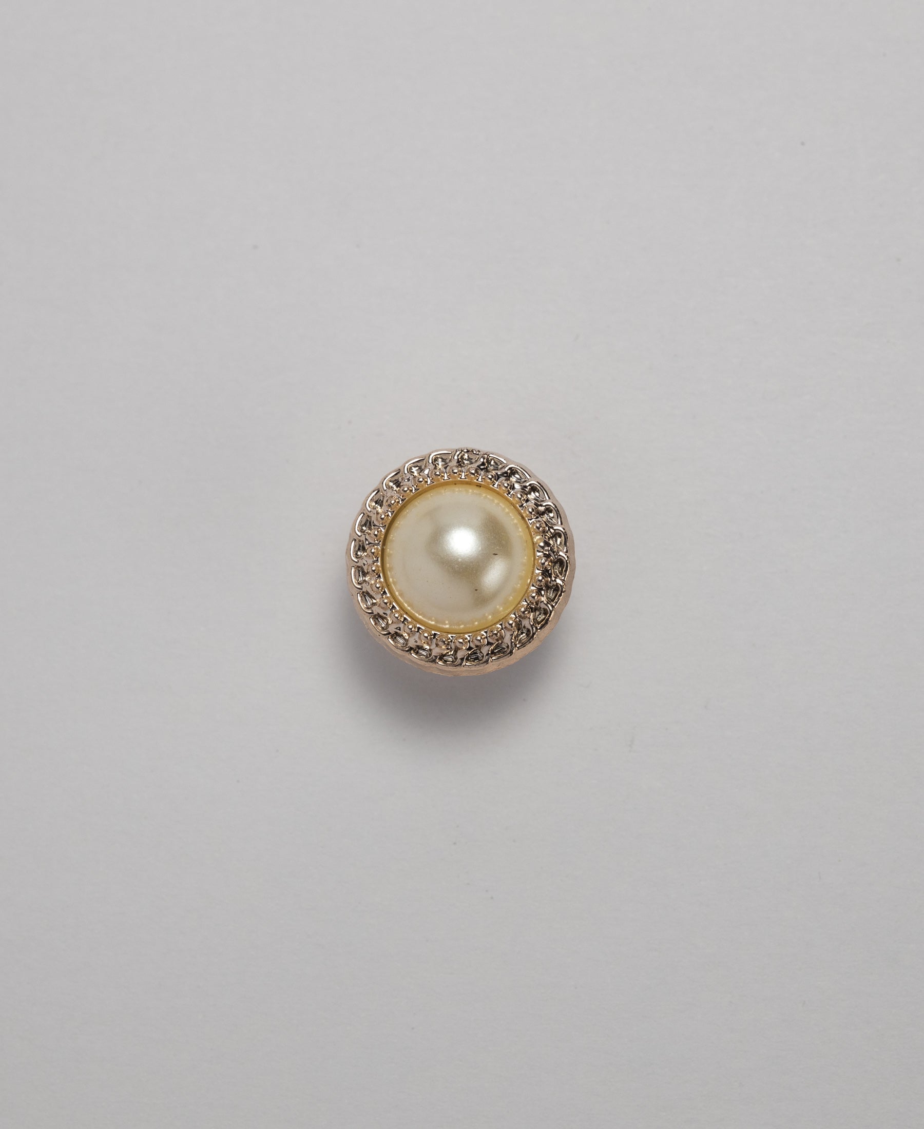 Pearl Detailed Rim Buttons - Shank - 15mm - Gold (SOLD IN PACKS OF 10 ...