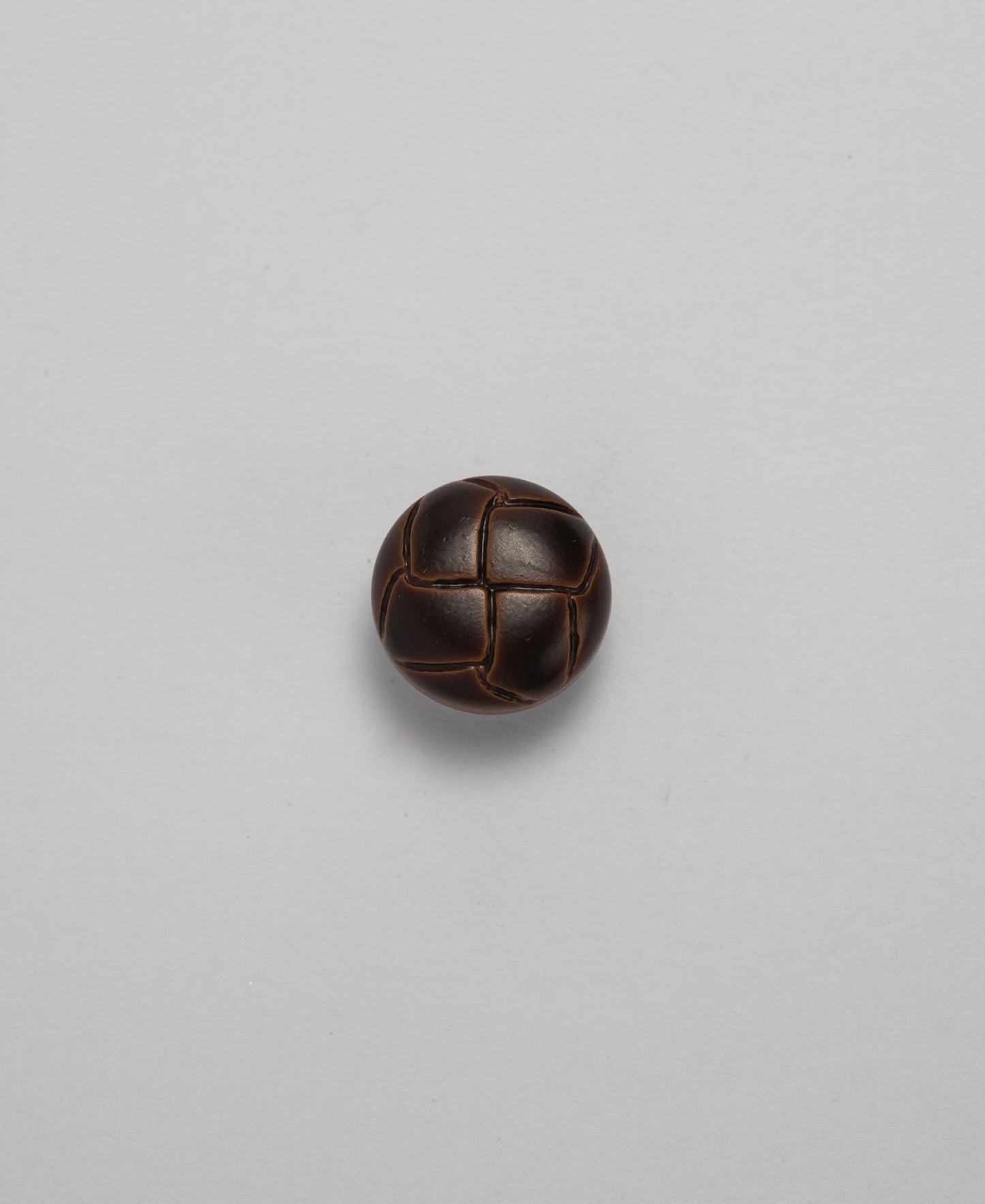 Leather Look Buttons - Shank - 15mm - Chocolate (SOLD IN PACKS OF 10)