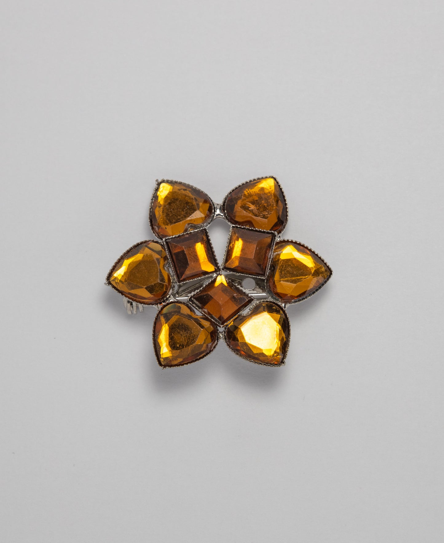 Flower Petal Brooch - Mustard