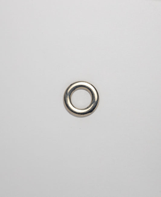 O-Ring - ABS Silver Flat (15mm) (SOLD IN PACKS OF 10)