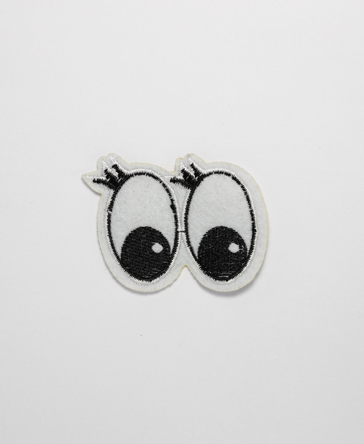 Iron on Motif- White/Black Big Eyes