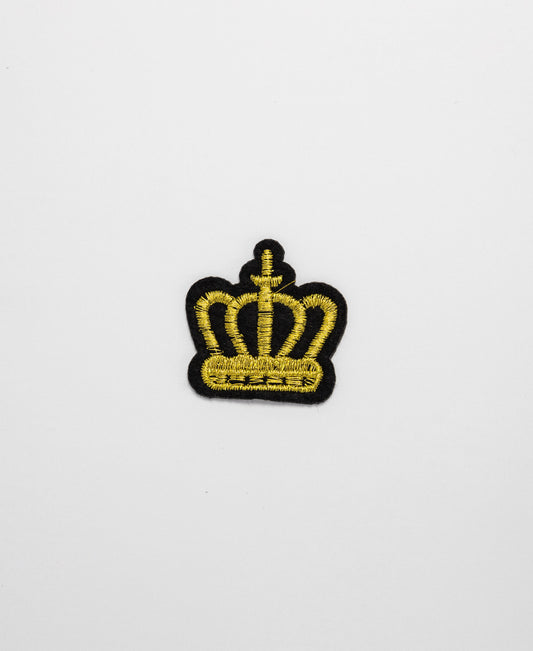 Iron on Motif - Gold/Black Motif Crown