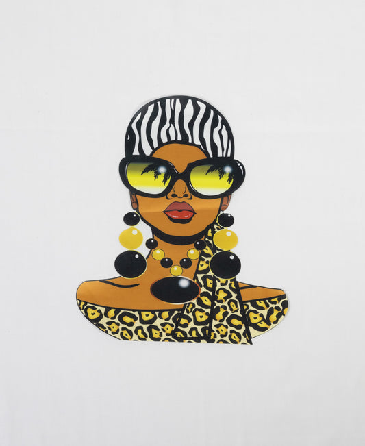 Sew On Motif - Animal Print Woman