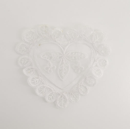 Fancy Heart Designed Organza Motif