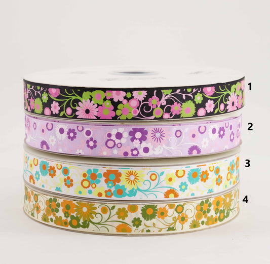 Grosgrain Printed Tape (SOLD PER METER)