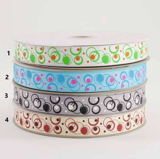 Grosgrain Printed Fancy Designed Tape (SOLD PER METER)