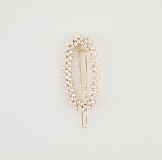 Oval Pearl Hair Clip