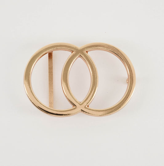 Rose Gold Double O Ring Buckle (38mm)