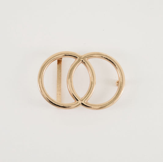Rose Gold Double O Ring Buckle (30mm)