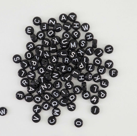 Plastic Alphabet Beads (Round) (PACKS OF 50,100 & 200)
